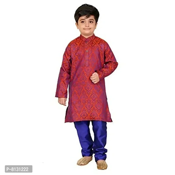 Vesh Cotton Kurta Pajama Set for Boys Kids - 9-10 Years
