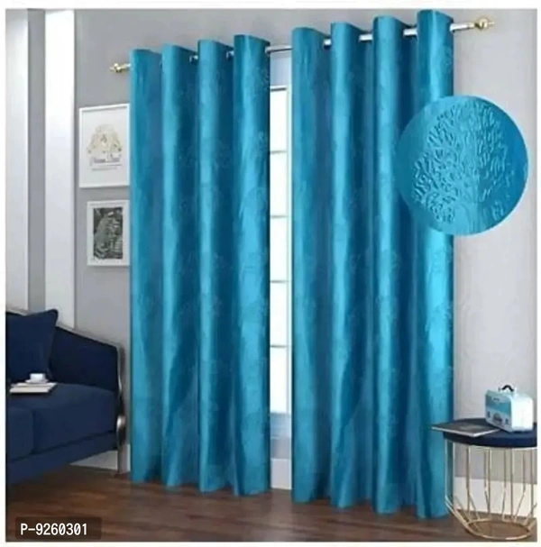 Classic Polyester Printed Door Curtain, Pack of 2