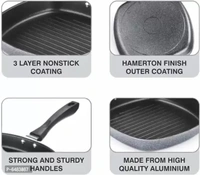 Useful Aluminium Stainless Steel Grill Pan