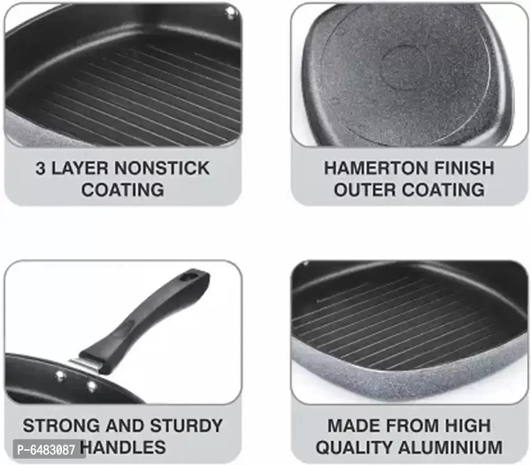 Useful Aluminium Stainless Steel Grill Pan