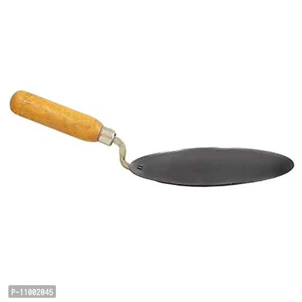 KITCHEN SHOPEE Iron Tawa, 11 Inches, Black