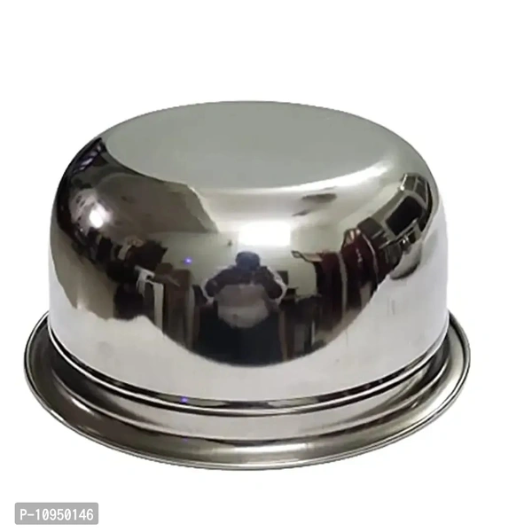 Stainless Steel Flat Bottom Ring Tope Set -3Pcs.750ml,1000ml,1500ml (Induction and Gas Compatible) ApproxWt.0.475Kg
