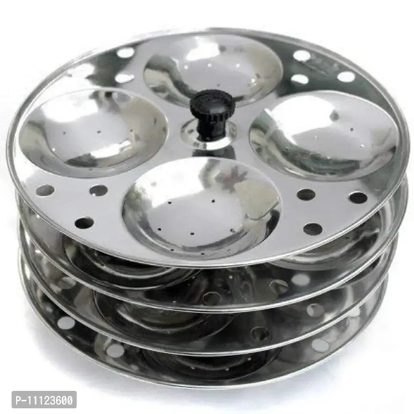 IDLI Making Stand 4 Stainless Steel Plate idli Stand Pack of 4 Idli Plates 16 Cavities
