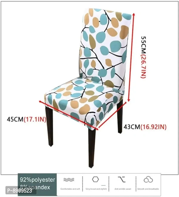 Chair Cover Stretchable Washable Dining Chair Cover Protector Seat Printed Slipcover Chair Cover Set of 1