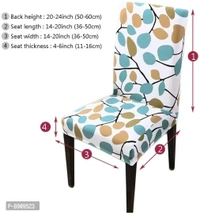Chair Cover Stretchable Washable Dining Chair Cover Protector Seat Printed Slipcover Chair Cover Set of 1