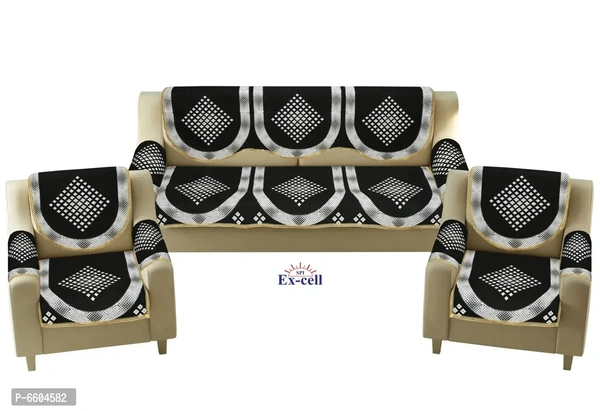 Comfortable Royal Look Velvet 5 Seater Sofa Covers - Set of 6 Pieces