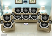 Comfortable Royal Look Velvet 5 Seater Sofa Covers - Set of 6 Pieces