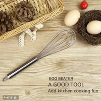 Stainless Steel Big Baloon Hand Whisk Egg and milk Frother,Kitchen Blender (25 cms, Set of Two) - Pack of 2