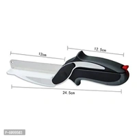2 in 1 Smart Cutter with Cutting Board Built-in-Use for Quick and Easy Cutting as Food Shears, Vegetable Slicer, Fruit Cutter