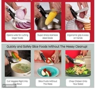 2 in 1 Smart Cutter with Cutting Board Built-in-Use for Quick and Easy Cutting as Food Shears, Vegetable Slicer, Fruit Cutter