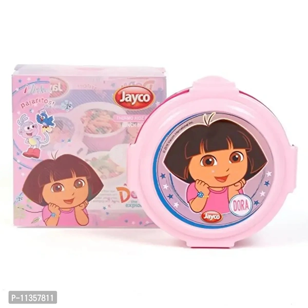 Jayco Plastic Insulated Lunch Box for School Kids - Thermo Kidz, Dora Print Big- Multicolor