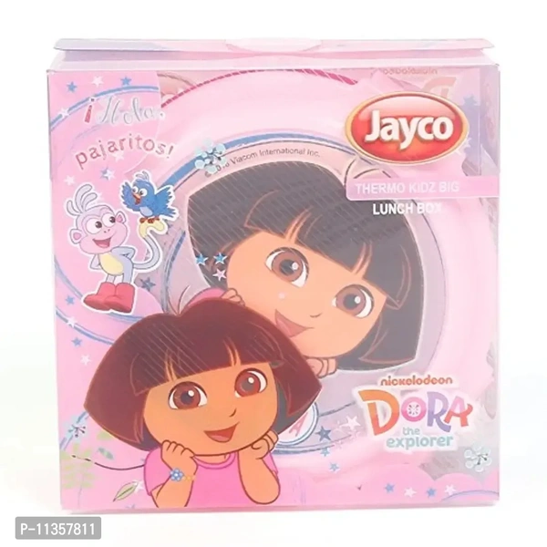 Jayco Plastic Insulated Lunch Box for School Kids - Thermo Kidz, Dora Print Big- Multicolor