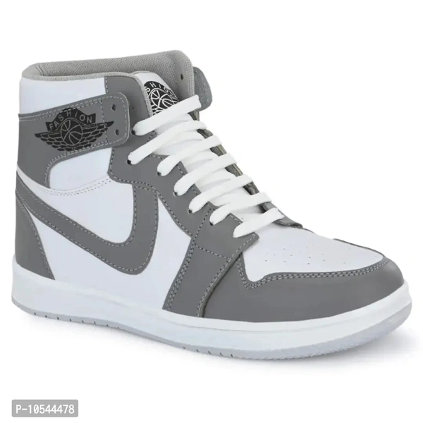 Walking Zombie Attractive Grey Jordan Series HIGH TOP with Max Cushion Technology Sneakers for Men Pack of 1 - 6UK