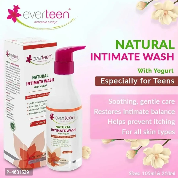 everteen Yogurt Natural Intimate Wash For Feminine Intimate Hygiene In Teens - 2 Pack (210ml).