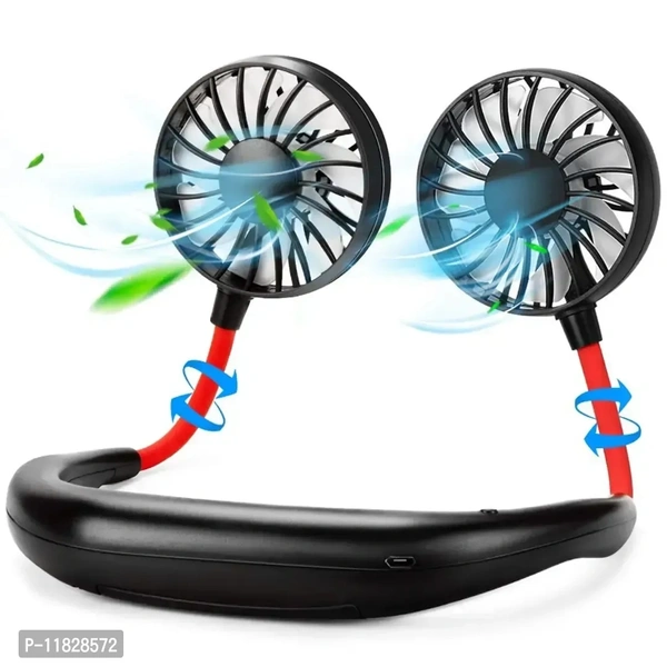GIN18 Speed Rechargeable Mini Handsfree Neck Band USB Fan