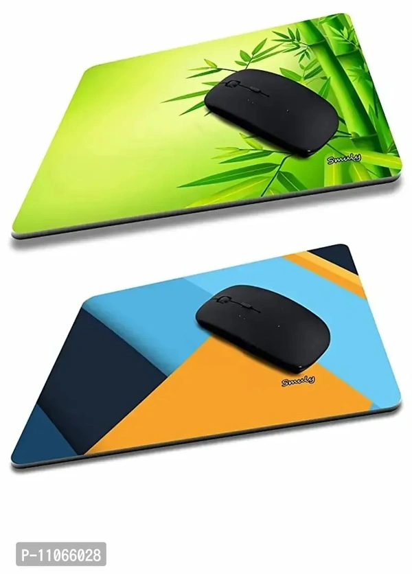 Trendy Mouse Pad, Large Printed Premium Textured Waterproof Anti Skid Rubber Base For Desktop Laptop Gaming Professional 240X210X3Mm Pack Of 2 Combo