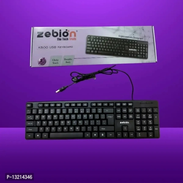 Experience Effortless Typing with Zebion Keyboard USB Standard Keyboard