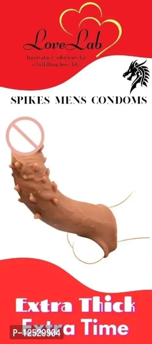 Dragon 6 NEW SPIKES DRAGON PREMIUM SILICONE SKIN COLOUR Thick Sleeve CONDOM Extra Thick Penis Extender with Solid Tip - 6 Inch, 1 Unit, Non Returnable
