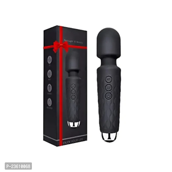 Massager-body-machine-for-vibrator-women-Handheld-Relaxation-Vibration-Professional-Flexible-Neck-Cordless-Magic-Vibe-full-body-massager- Personal-pain-relief--female--Flexibl-Multicolor - Black