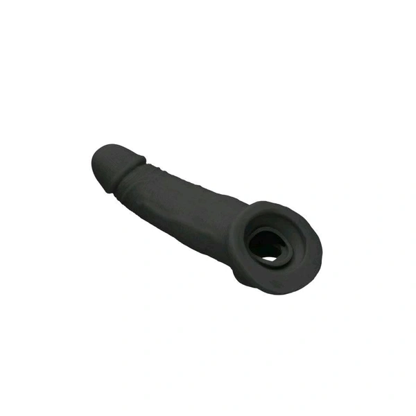 Imbtameez  6inch Premium Black Silicon Condom - This Item is non returnable