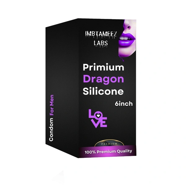Imbtameez Premium Dragon Silicone Condom – 6 Inch | Reusable, Soft & Comfortable - This item is non returnable