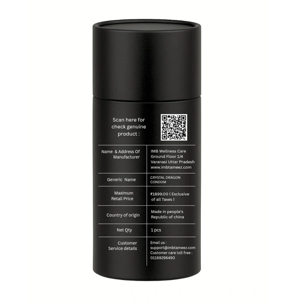 Imbtameez Crystal Dragon Silicone Condom – 6 Inch | Mood On Edition - This item is non returnable