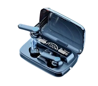 ACCRUMA M19 TWS Bluetooth 5.0 Wireless Earbuds Touch Waterproof LED Digital Display Bluetooth Headset (Black, True Wireless)