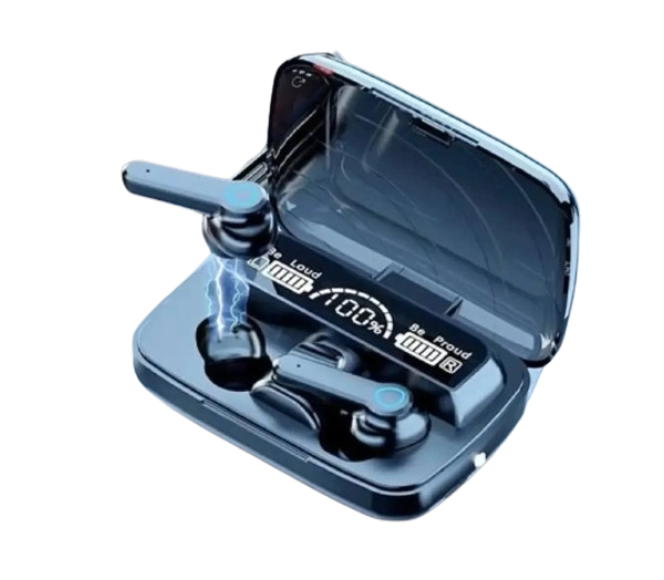ACCRUMA M19 TWS Bluetooth 5.0 Wireless Earbuds Touch Waterproof LED Digital Display Bluetooth Headset (Black, True Wireless)