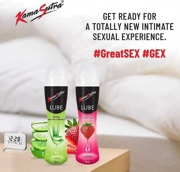 KamaSutra Aloe & Vitamin E Lube - 50ml | Water-Based | Condom Safe | Easy Wash