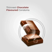 Skore Nothing Thinnest Condoms | Chocolate Flavored With Disposal Pouches | Pack of 1 |