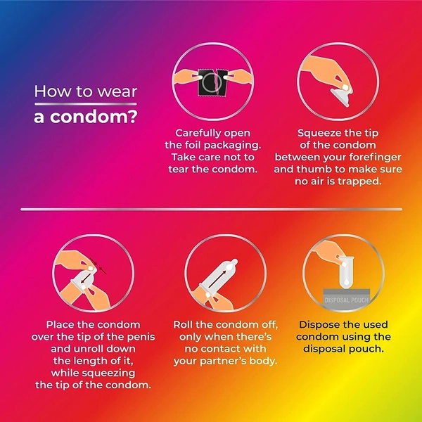 Skore Shades Assorted Colours | Extra Lubrication | Dots | Condom, 10 pieces | 1 Packs