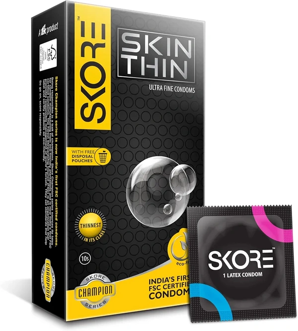 Skore SkinThin Ultra Fine Condoms - 1 Pack (10 pieces)
