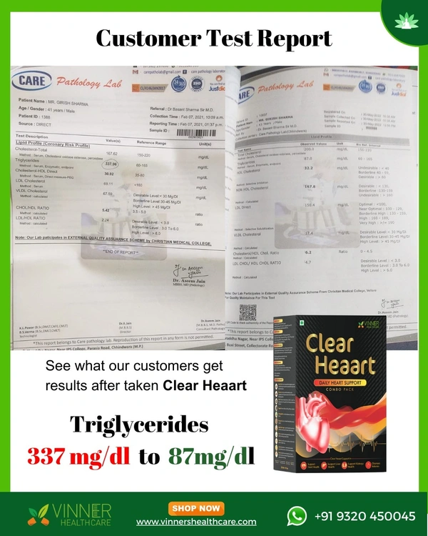 Clear Heaart Combo: 100% Natural Heart Health Solution with a 100-Day Guarantee - 180-DAY COMPLETE TREATMENT PLAN