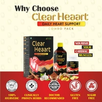 Doctor’s Recommended Clear Heaart Combo Pack | Powerful Ayurvedic Combination For Heart, Liver & Kidney | Reduces Cholesterol, Blockages, Detox Liver & Kidneys, Fatty Liver Support | Improves Metabolism | Anti-Inflammatory & Cardiovascular Support - 90-Day Best Results Pack & Long-Term Benefits