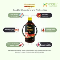 Clear Heaart Liquid for Lower Cholesterol Made with Raw, Unfiltered, Unpasteurized Apple Cider Vinegar with Mother, Honey with Fresh juice of Ginger, Garlic, Lemon, No Preservatives No Water added. - 1 Bottle Pack X 450 ML