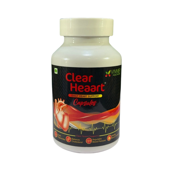 CLEAR HEART CAPSULES "1st Time in Apple Cider Vinegar, Garlic, Ginger, Lemon & Honey in Capsules - 45 Capsules