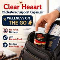 Vinner Healthcare Clear Heaart Cholesterol Support Capsules - Ayurvedic Heart Wellness - 2 Bottles X 45 Capsules