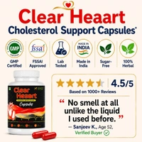 Vinner Healthcare Clear Heaart Cholesterol Support Capsules - Ayurvedic Heart Wellness - 4 Bottles X 45 Capsules