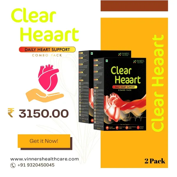 Vinners Healthcare Doctor’s Recommended Clear Heaart Supplement - 45 Days Pack ( ₹ 3150/- )