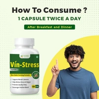 Vin-Stress Capsules – Ayurvedic Calm for Stress, Sleep & Mood Balance - 2 Bottles X 60 Capsules