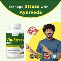 Vin-Stress Capsules – Ayurvedic Calm for Stress, Sleep & Mood Balance - 2 Bottles X 60 Capsules
