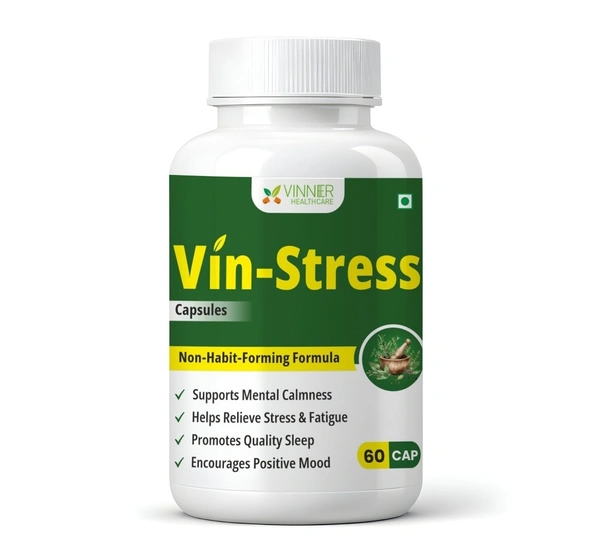 Vin-Stress Capsules – Ayurvedic Calm for Stress, Sleep & Mood Balance