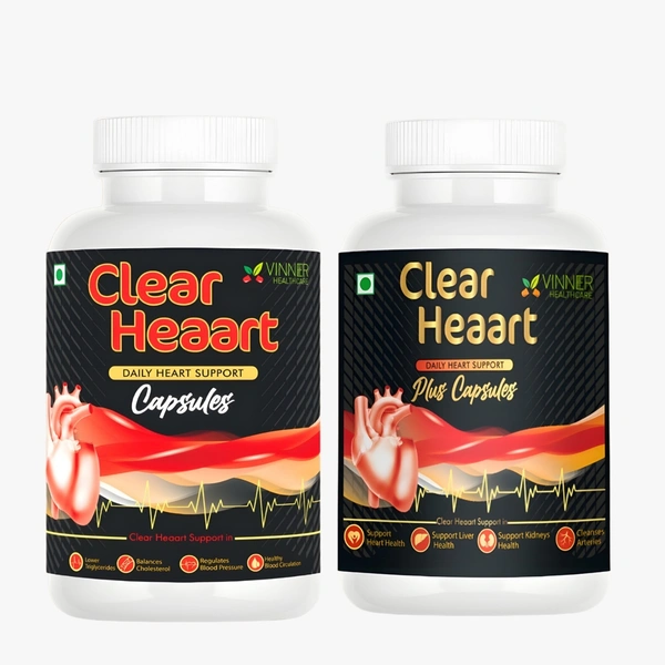 Clear Heaart Capsules and  Clear Heaart Plus Capsules 'Starter Pack • 22 Days • ₹75/day'