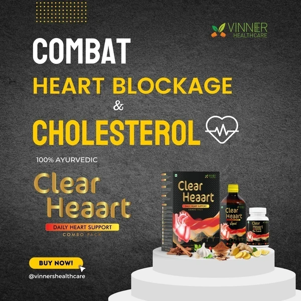 Clear Heaart Combo: 100% Natural Heart Health Solution with a 100-Day Guarantee - 90-DAY TREATMENT PLAN (RECOMMENDED)