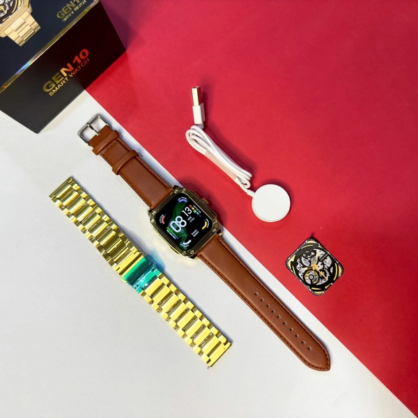 FOSSIL GEN 10 Full Gold Strap Edition With Wireless Charging