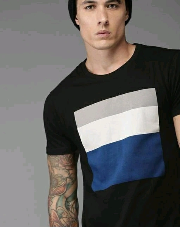 Trendzo Men Round Neck Printed Tshirt - 18138917 - Black, XL