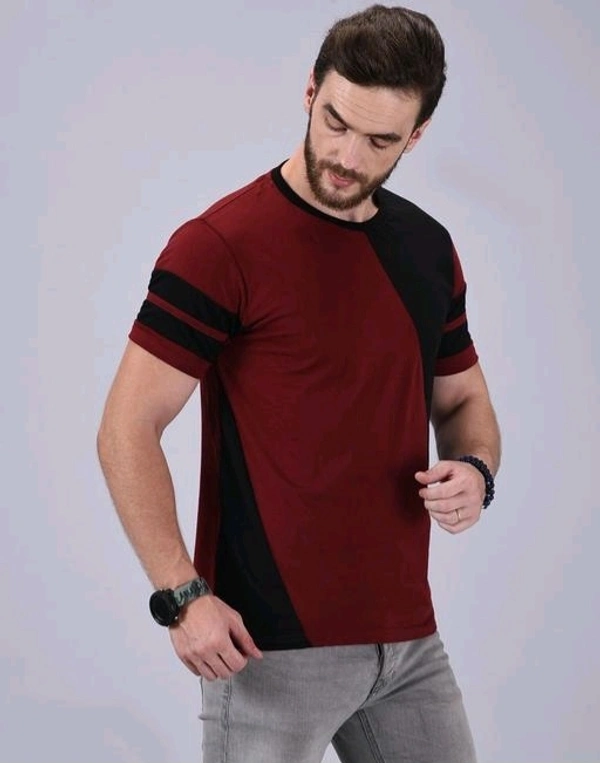Mens Casual Round Neck T-shirt -191519740/42 - Scarlett, L