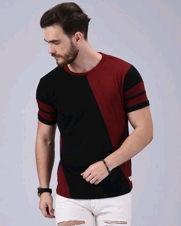 Mens Casual Round Neck T-shirt -191519745 - Shiraz, L