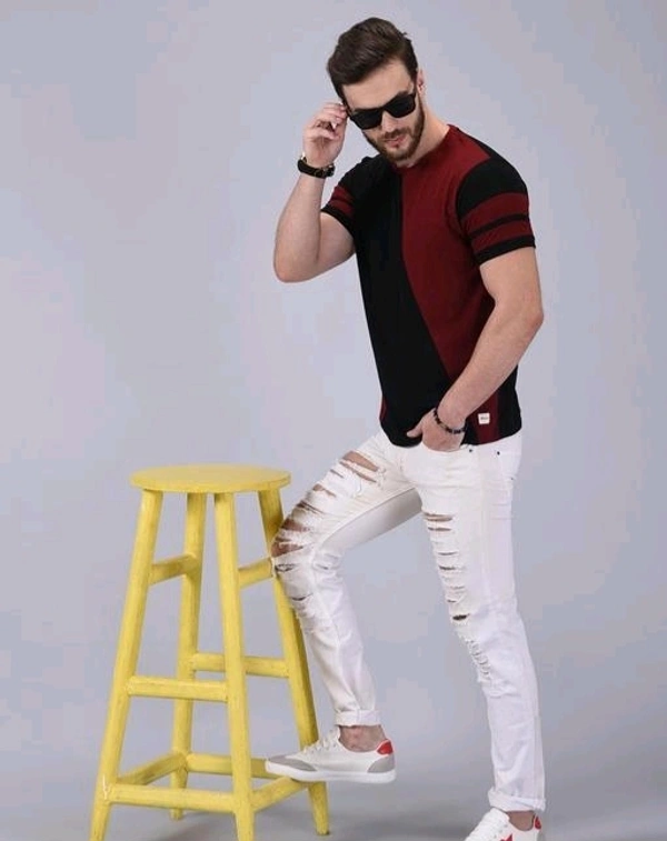 Mens Casual Round Neck T-shirt -191519745 - Shiraz, XL