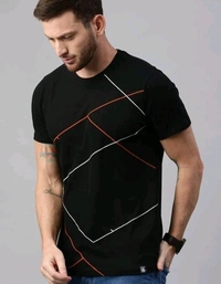 Men Round Neck Printed Tshirt - 18835811 - Black, XL